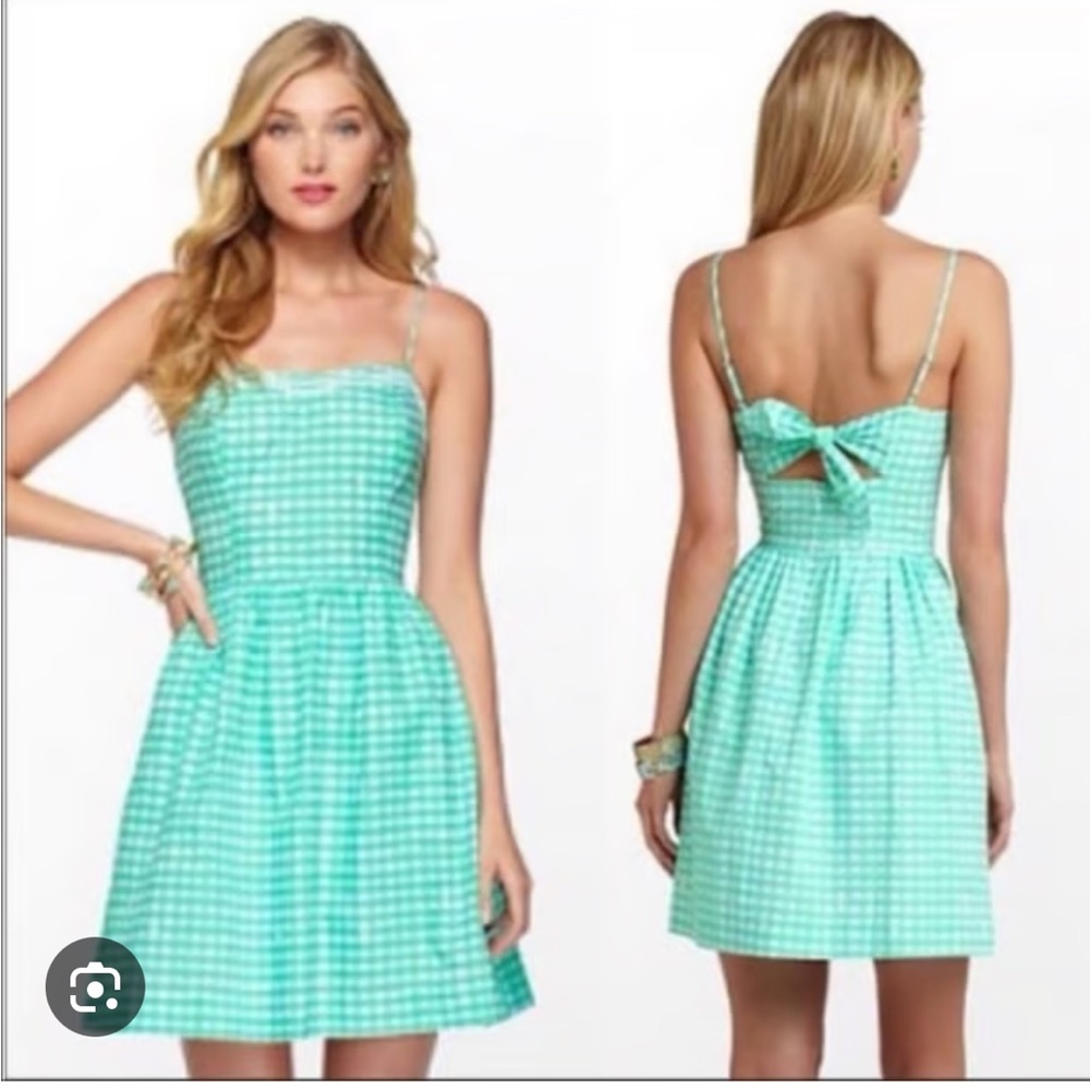 Lilly Pulitzer Green Gingham Sundress